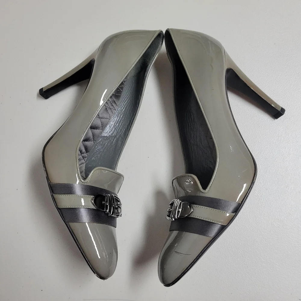 Gucci Buckle Details Patent Leather Heels Size 11. - Picture 3 of 16